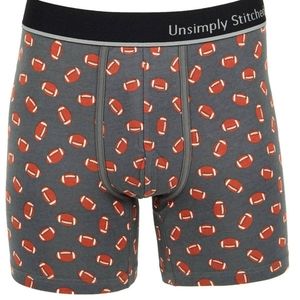 Boxer Brief Unsimply Stitched Grey Football Small